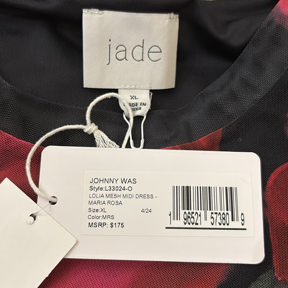 NWT JOHNNY WAS LOLIA MESH MIDI DRESS - Picture 7 of 8